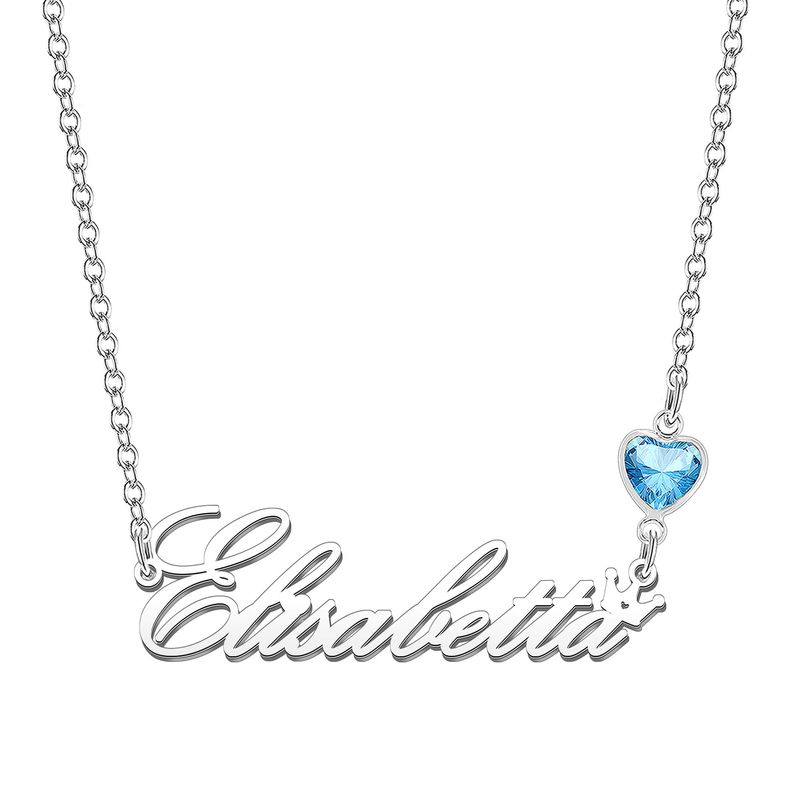 KRAVEN Collana Donna Nome Daino Pietra Nascita Blu