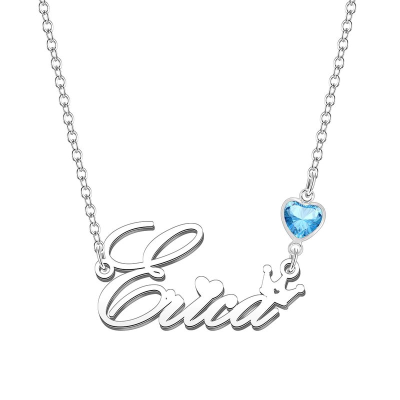 KRAVEN Collana Donna Pietra di Nascita Blu