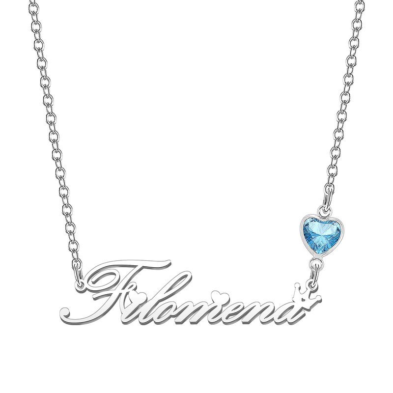 KRAVEN Collana Pietra di Nascita Blu Personalizzata