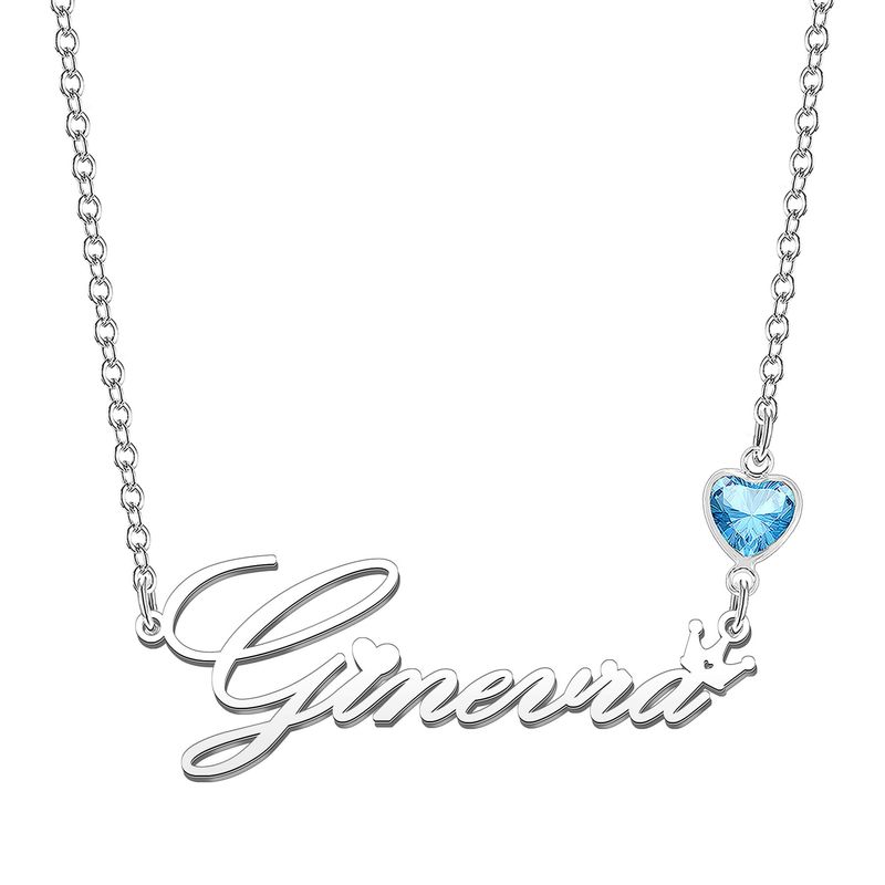 KRAVEN Collana Donna Pietra Blu Personalizzata