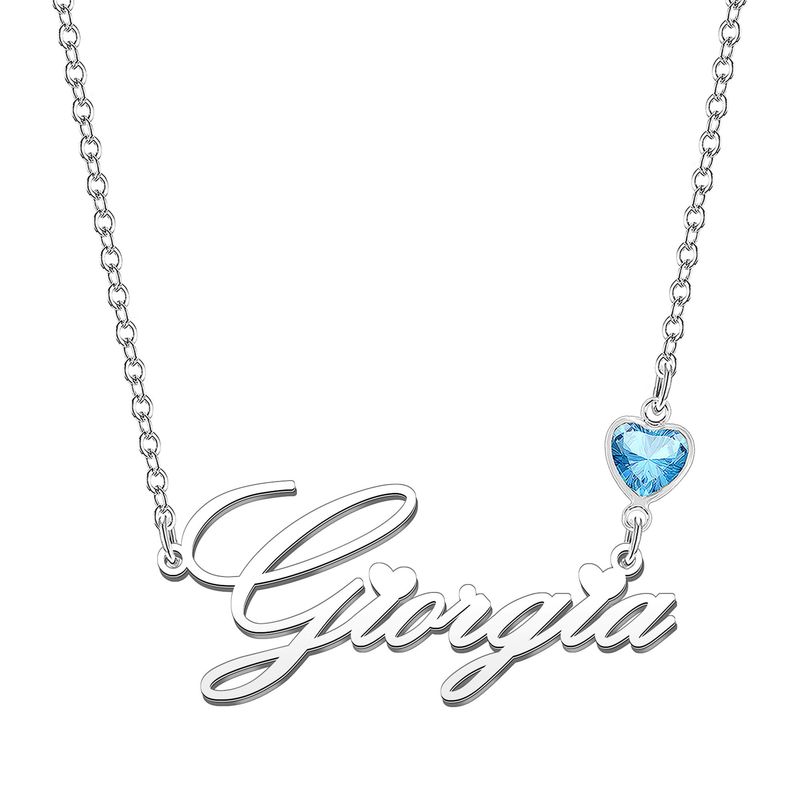 KRAVEN Collana Donna Pietra Blu Personalizzata Natale