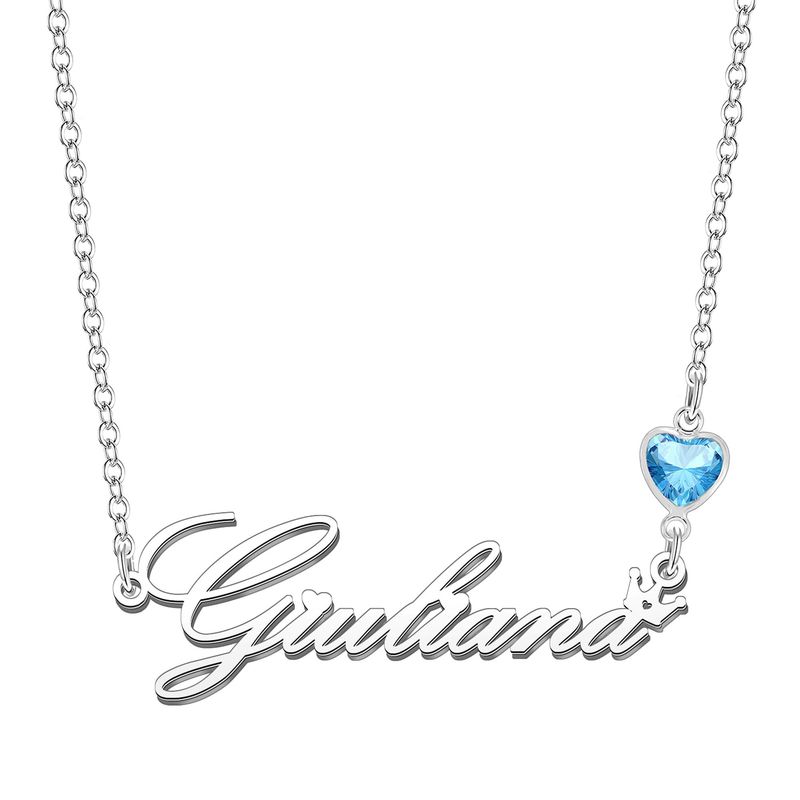 KRAVEN Collana Pietra di Nascita Blu Personalizzata