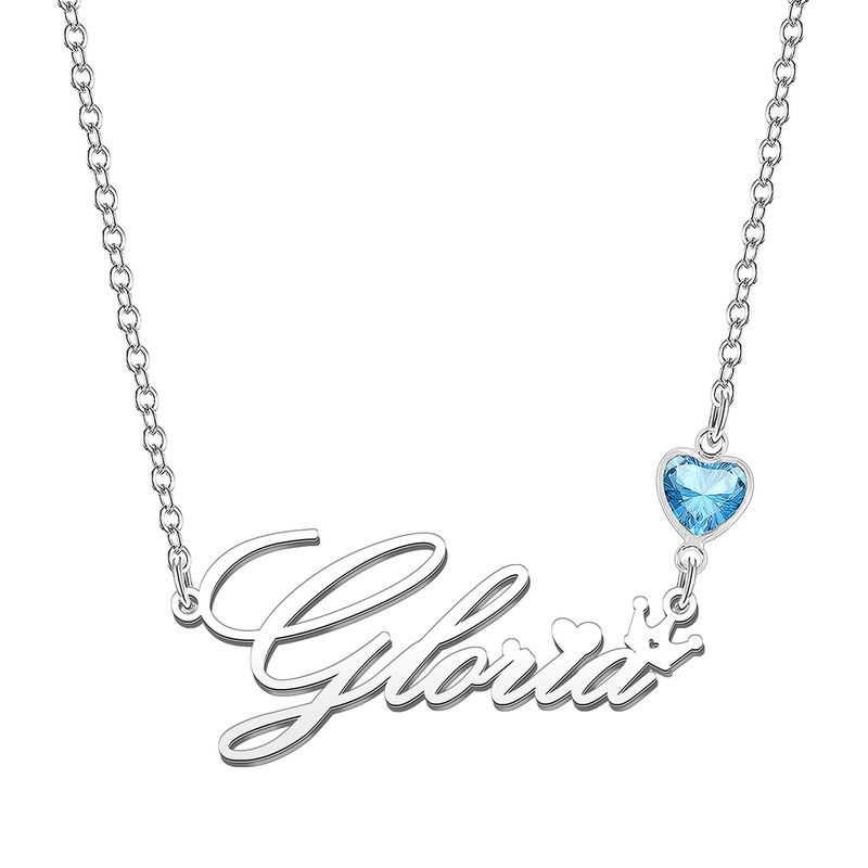 KRAVEN Collana Donna Pietra Blu Personalizzata