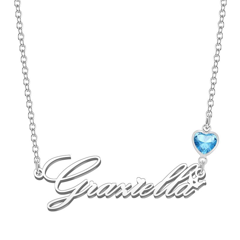 KRAVEN Collana Donna Pietra di Nascita Blu