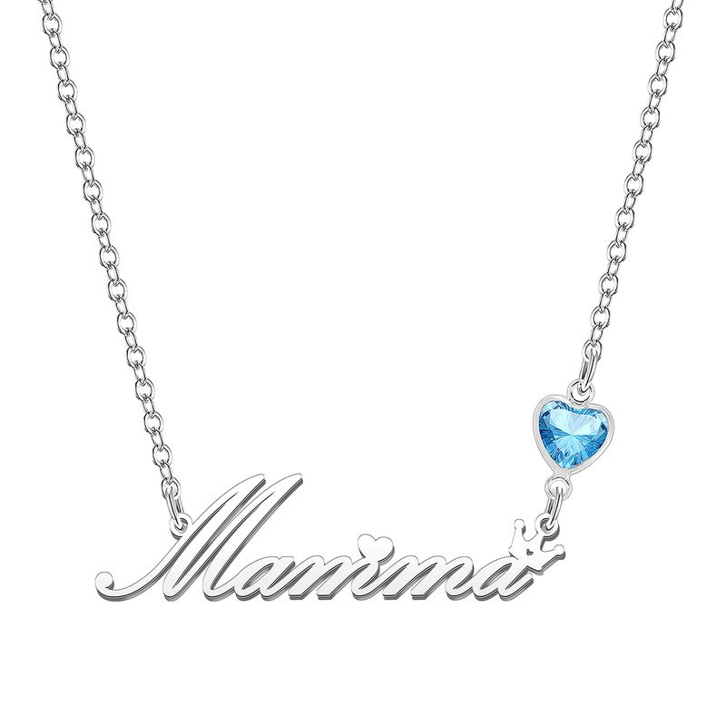 KRAVEN Collana Donna Pietra Nascita Blu