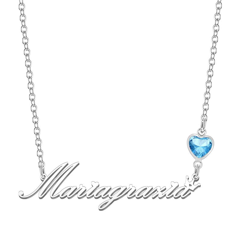 KRAVEN Collana Donna Pietra Nascita Blu