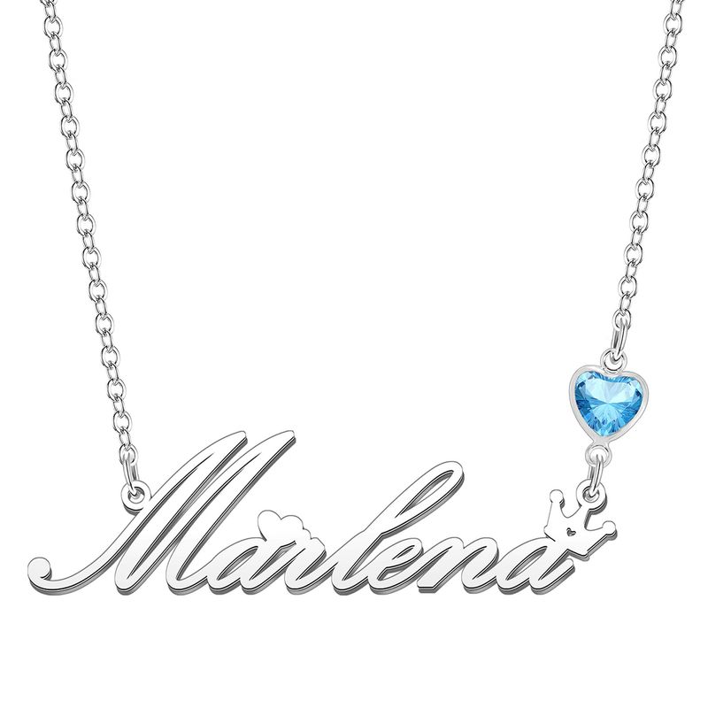 KRAVEN Collana Donna Pietra di Nascita Blu