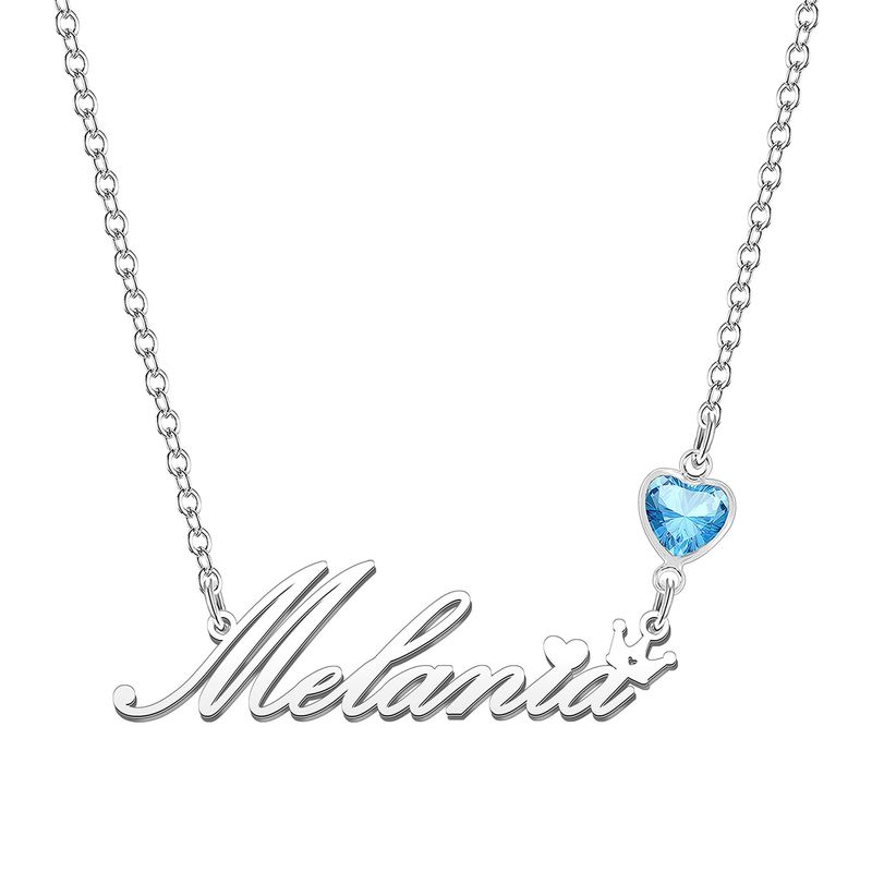 KRAVEN Collana Donna Pietra di Nascita Blu