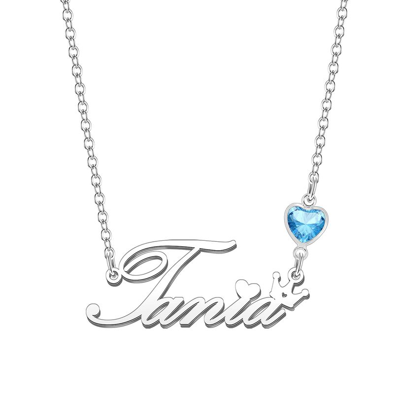 KRAVEN Collana Pietra Blu Incisa Nome Personalizzato