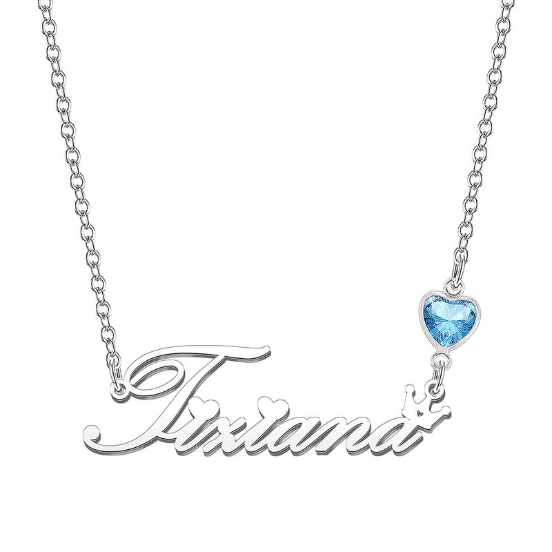 KRAVEN Collana Donna Daino Pietra di Nascita Blu