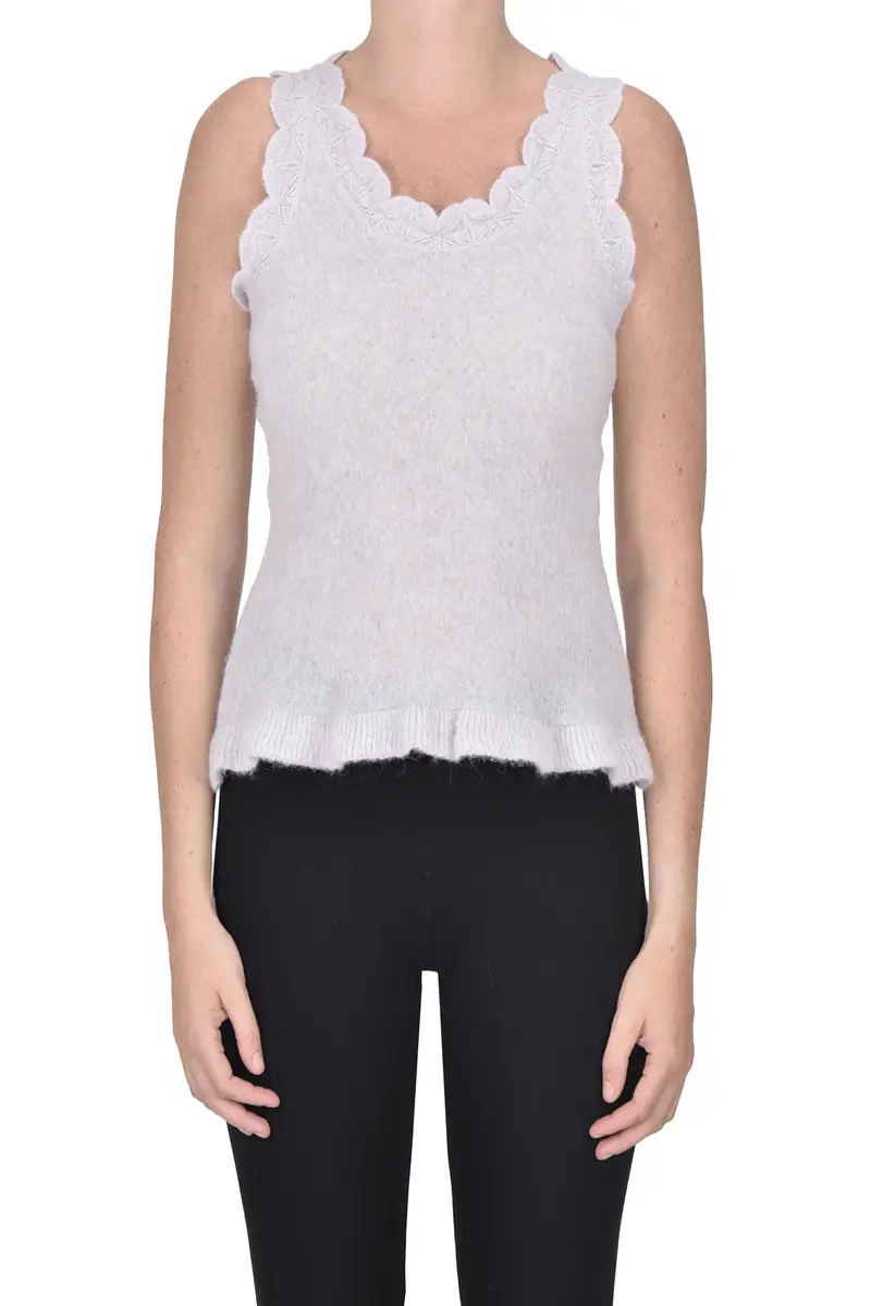 Top in maglia a costine