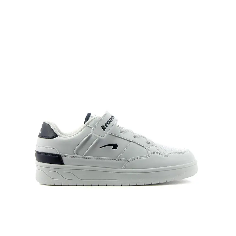 Sneakers basket da bimbo bianche con velcro