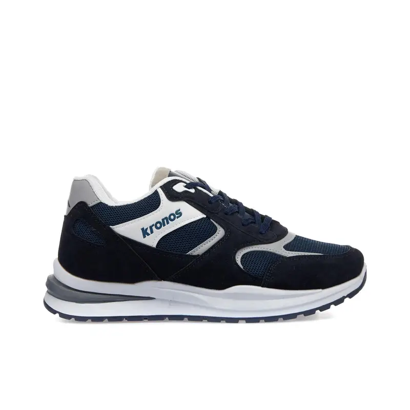 Sneakers uomo blu da palestra con lacci