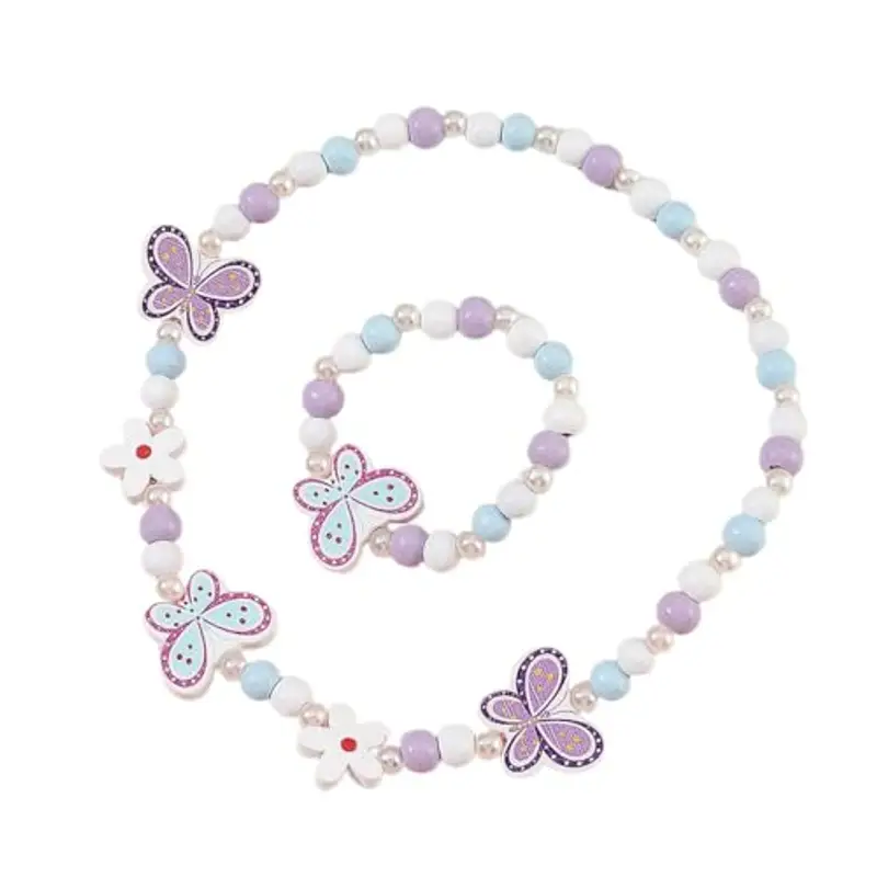 KSJEHW 2 Pezzi Bracciale Bambina Collana Arcobaleno per Ragazze Bracciale, Bracciale con ciondoli a Forma, Collana con