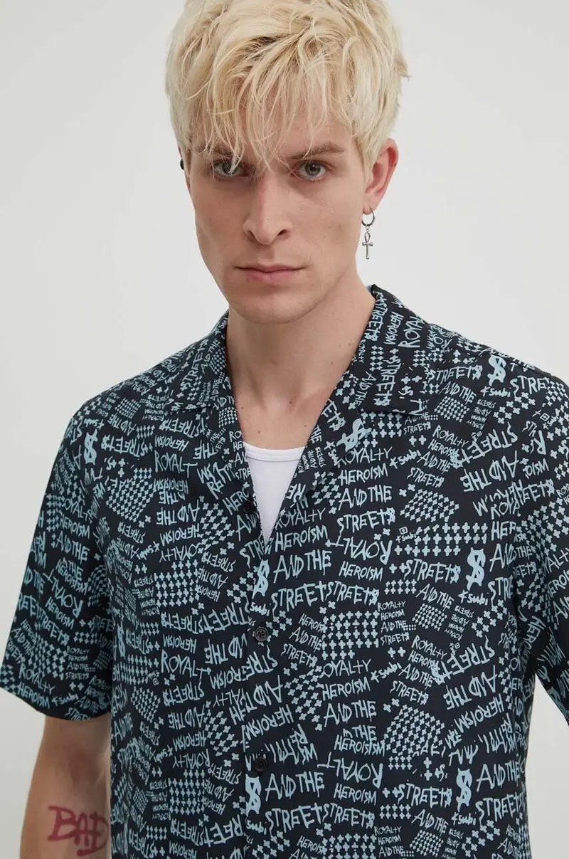 camicia heroism ss shirt uomo colore nero MPS24SH013