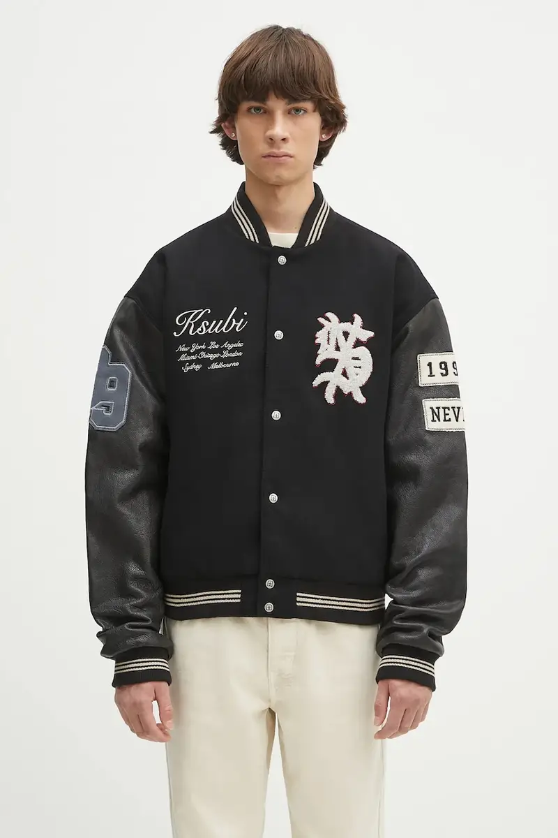 giacca bomber playoff varsity colore nero MSP25JK003