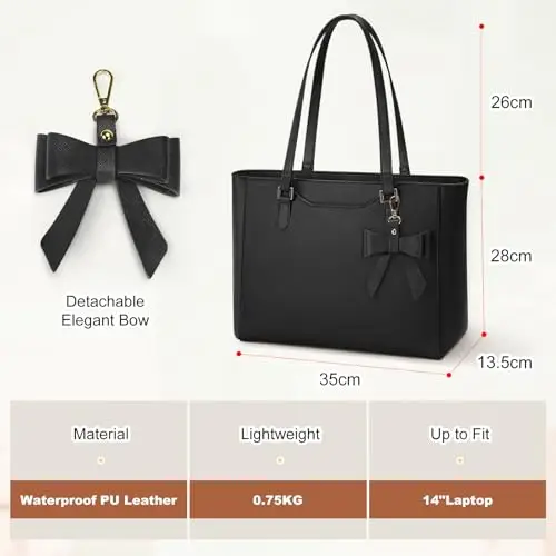 KTMOUW Borsa Donna Borsa Università Donna Grande Tote Bag Impermeabile Borse Lavoro in PU Pelle Borse Tracolla e da miniatura 2