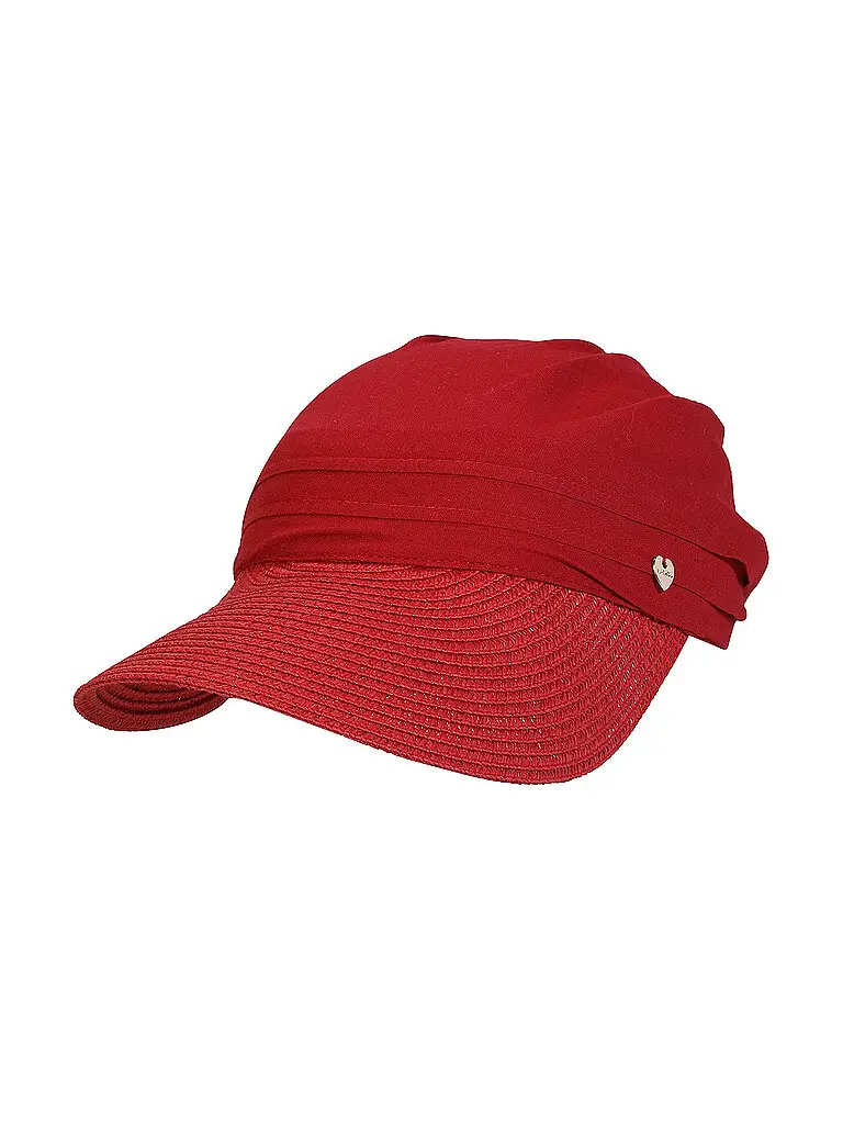 Berretto in tessuto rosso