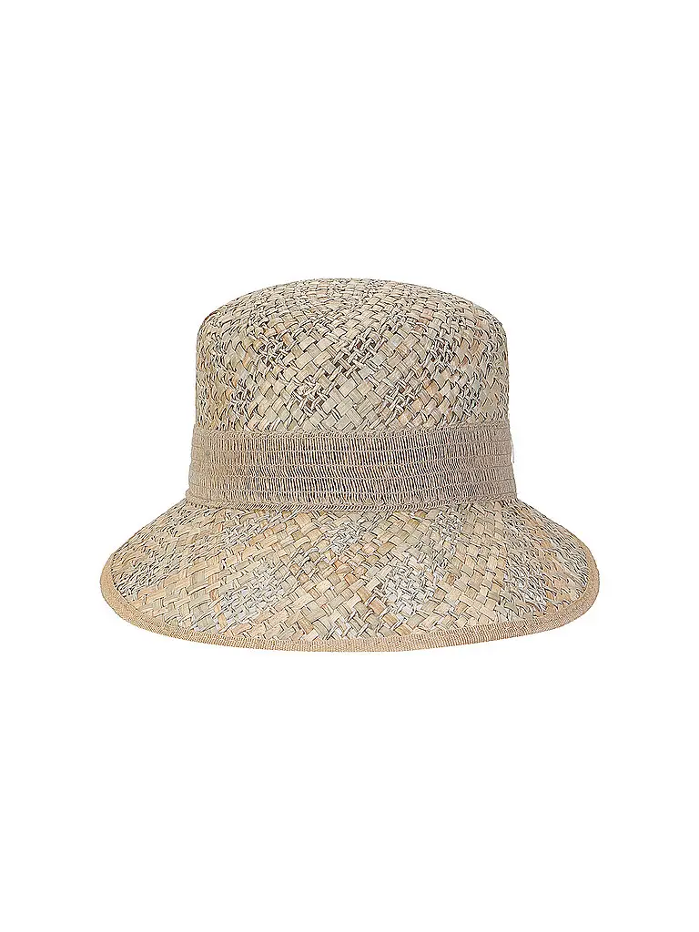 Visiera da sole in paglia da donna beige | 55