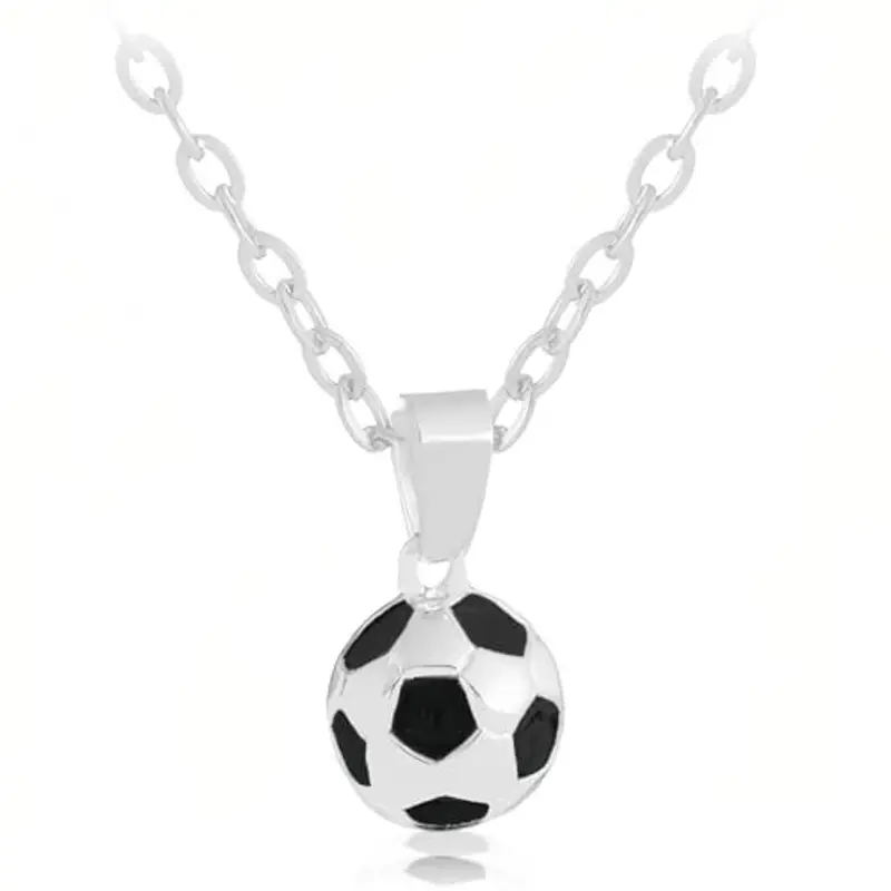 KUMSODE Collana Di Calcio Per Bambini Regalo Bambino 7~12 Anni Maschio, Collana Ragazzo Acciaio, Regali Ragazzo, Ciondolo Calcio Bambino, Regalo Bimbo Maschio, Natale, Figlio, Nipote