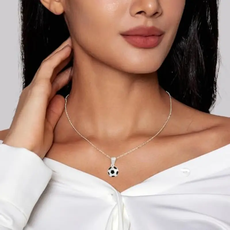 KUMSODE Collana Di Calcio Per Bambini Regalo Bambino 7~12 Anni Maschio, Collana Ragazzo Acciaio, Regali Ragazzo, Ciondolo Calcio Bambino, Regalo Bimbo Maschio, Natale, Figlio, Nipote miniatura 3