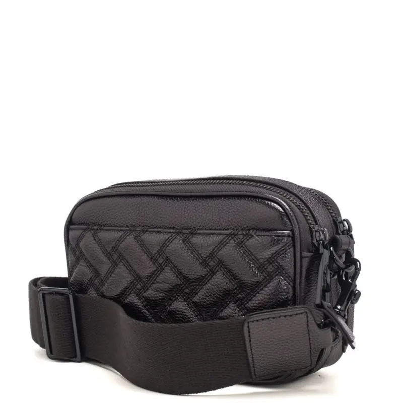 Kurt Geiger borsa con tracolla removibile e regolabile e texture a intreccio gunmetal miniatura 3