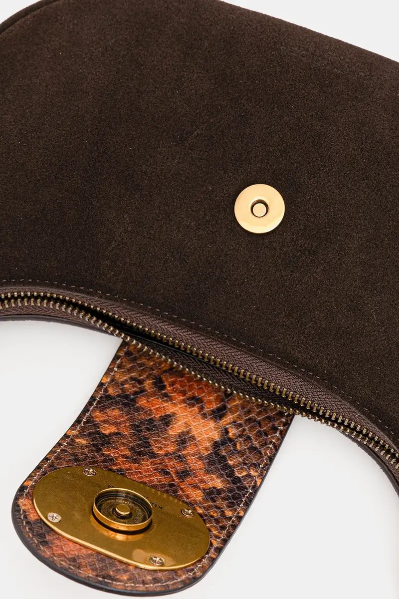 borsa in pelle scamosciata CHELSEA colore marrone 3601139219 miniatura 5