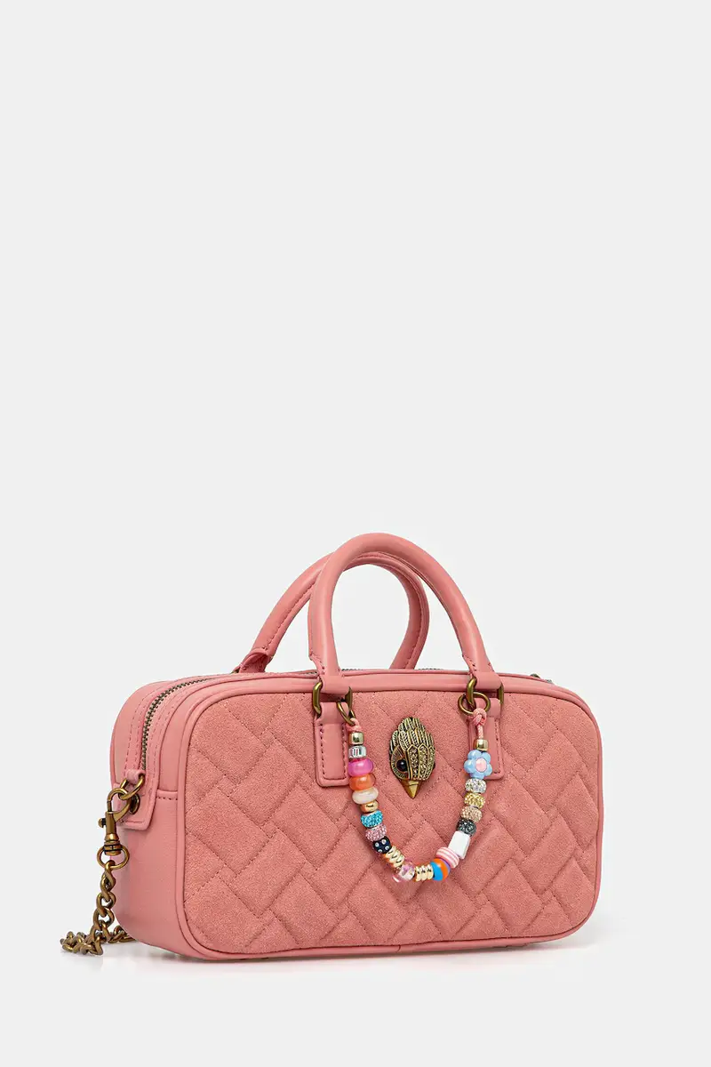 borsa in pelle scamosciata KENSINGTON colore rosa 3580957219 miniatura 2