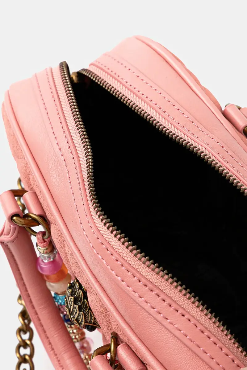 borsa in pelle scamosciata KENSINGTON colore rosa 3580957219 miniatura 5