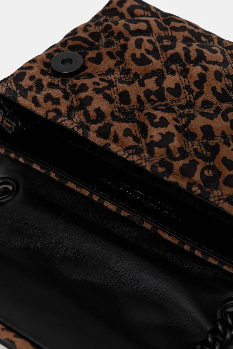 borsa in pelle scamosciata MINI KENSINGTON colore marrone 5017339289 miniatura 5