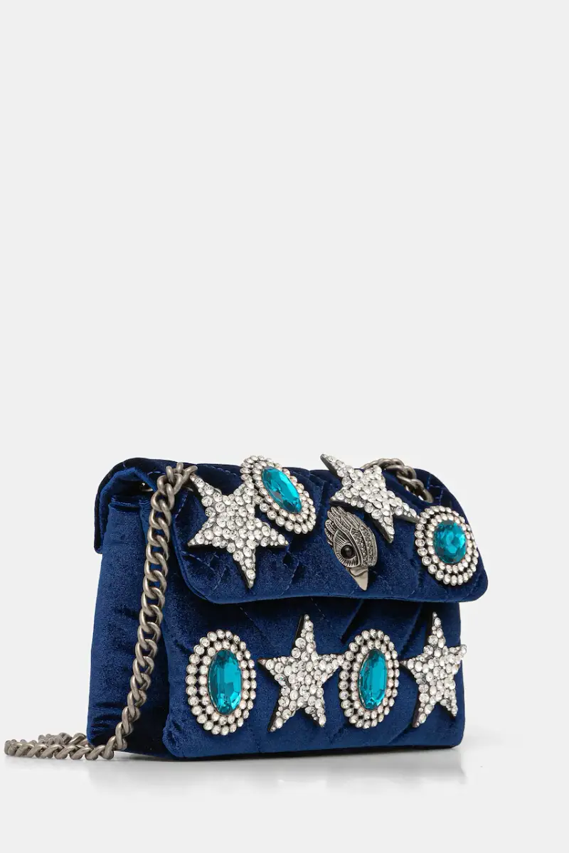 borsa in velluto VELVET MINI KENSINGTON colore blu navy 5018780789 miniatura 2