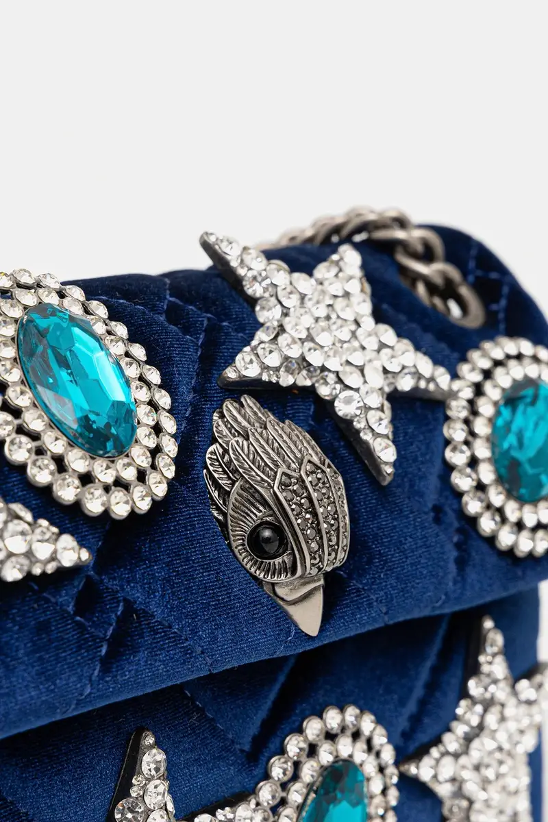 borsa in velluto VELVET MINI KENSINGTON colore blu navy 5018780789 miniatura 4