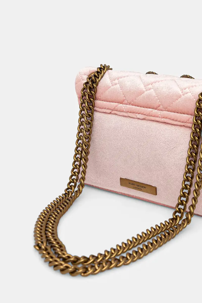 borsa in velluto VELVET MINI KENSINGTON colore rosa 5018753789 miniatura 3