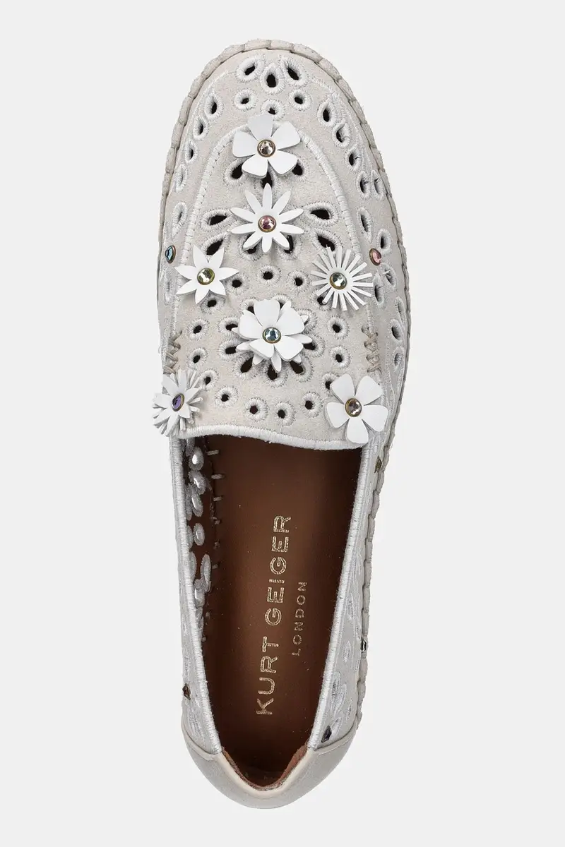 espadrillas in pelle scamosciata Flower Espadrille Loafer colore beige 4352744209 miniatura 4