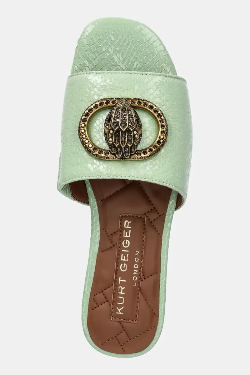 infradito in pelle Chelsea Flat Sandal donna colore verde 3416273719 miniatura 4