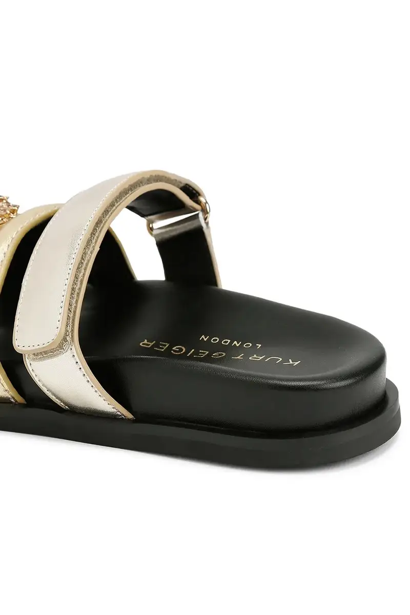 infradito in pelle Eagle Cut Out Sandal donna colore oro 4732666109 miniatura 5