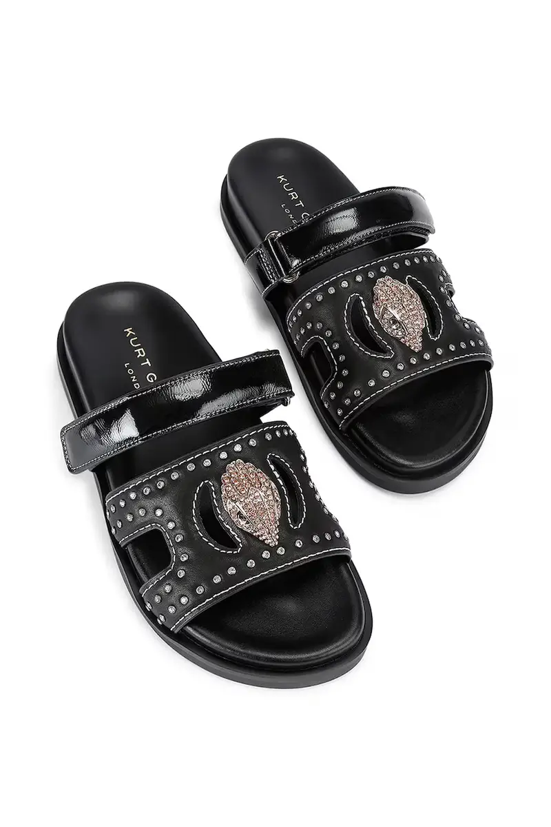 infradito in pelle Eagle Stud Cut Out Sdl donna colore nero 4734209139 miniatura 2