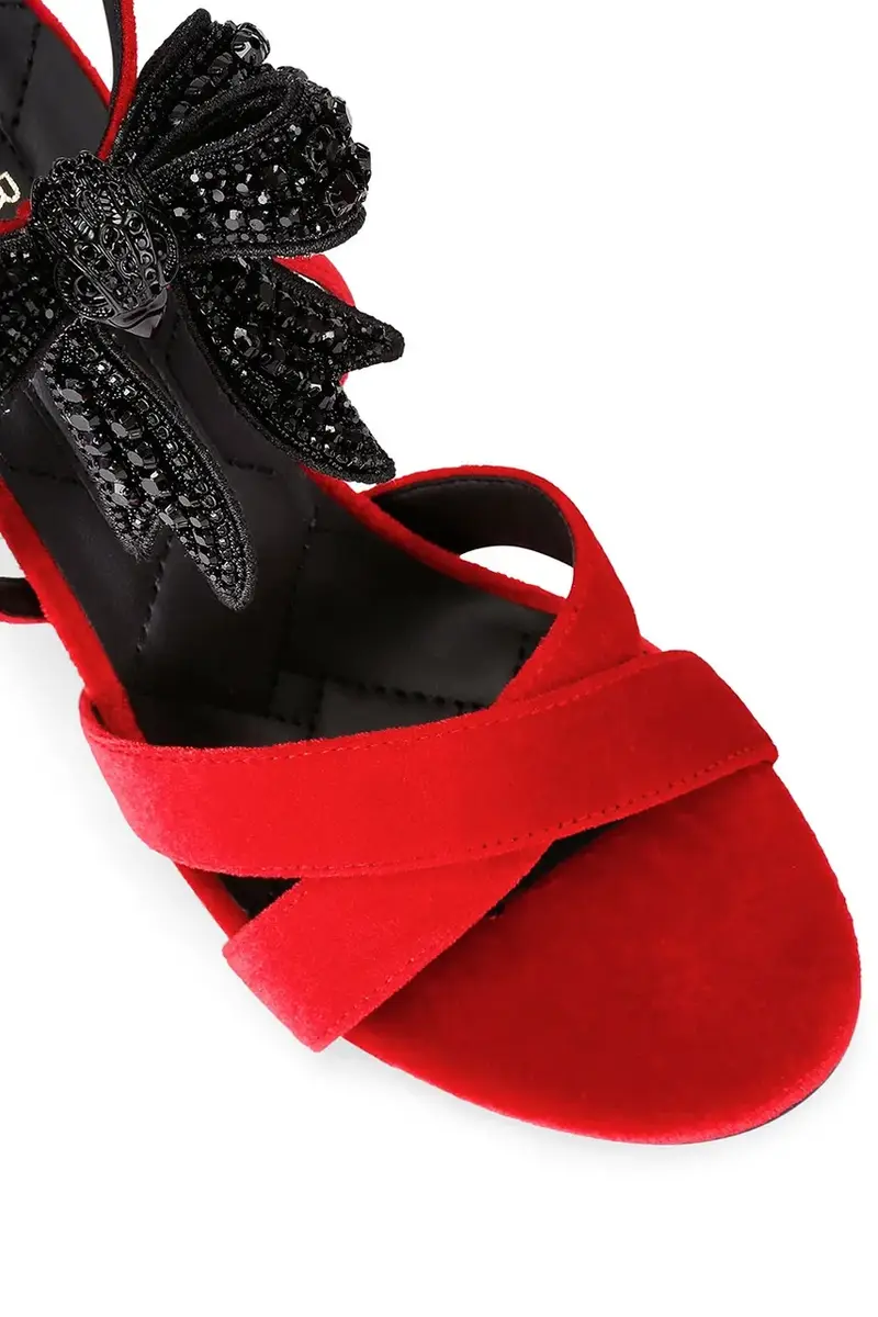 sandali Bow High Sandal Rosso miniatura 3