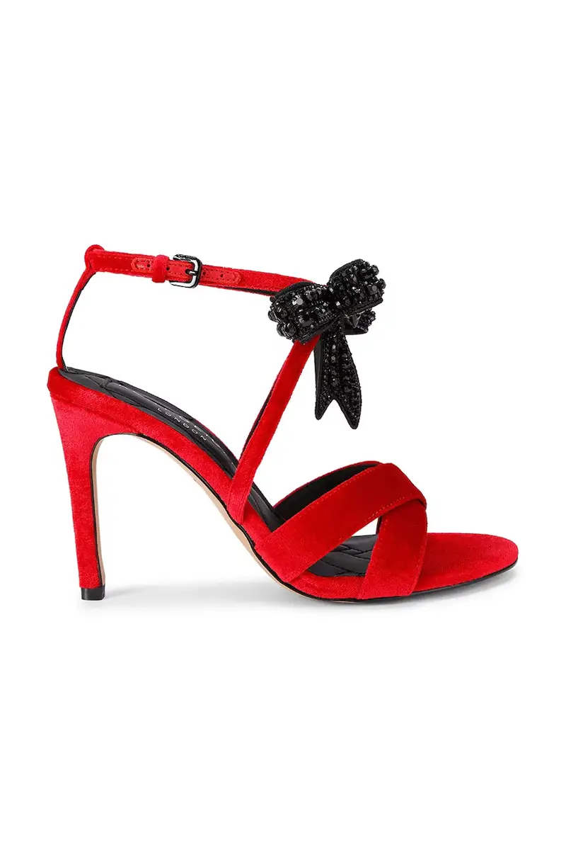 sandali Bow High Sandal Rosso