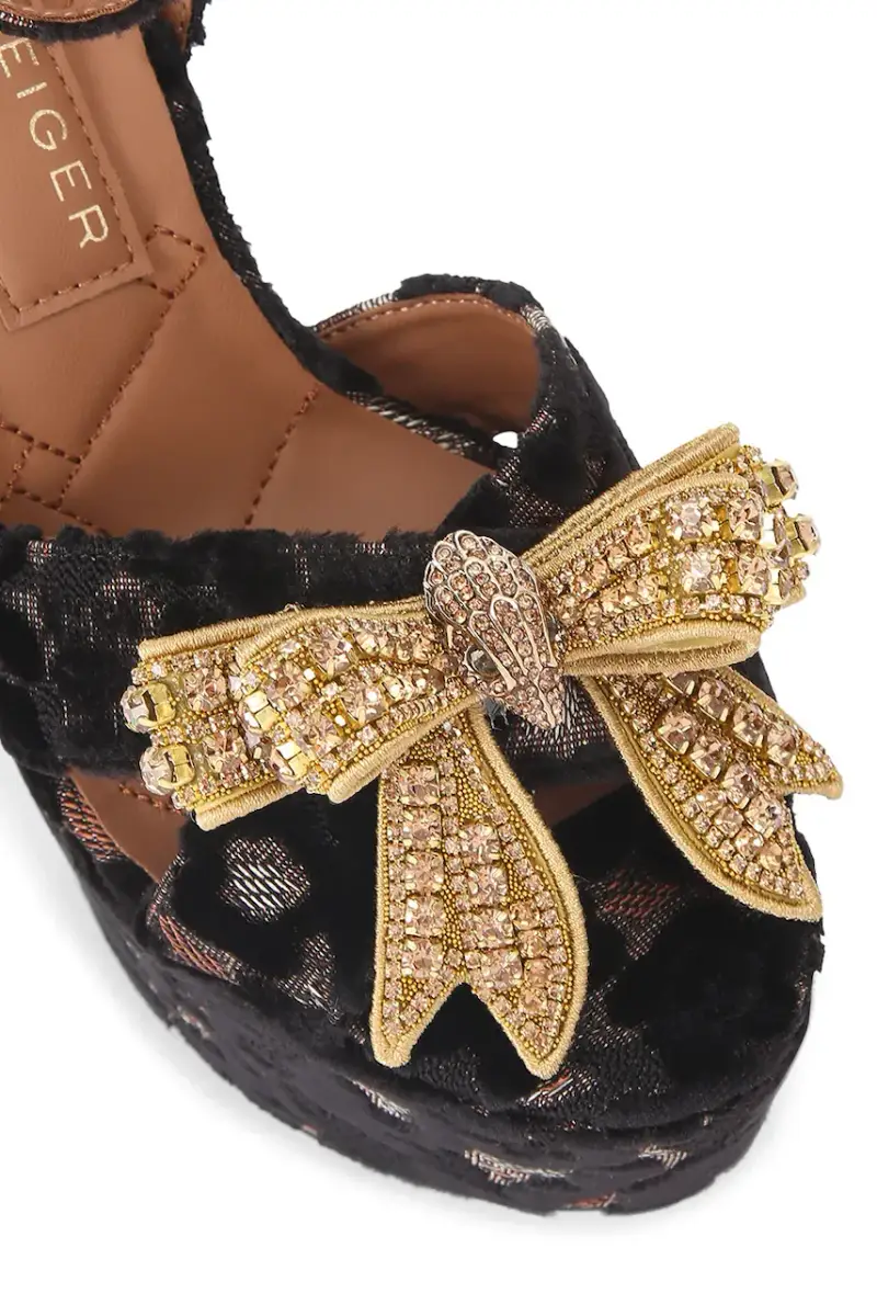 sandali Bow Platfrom Sandal Marrone miniatura 3