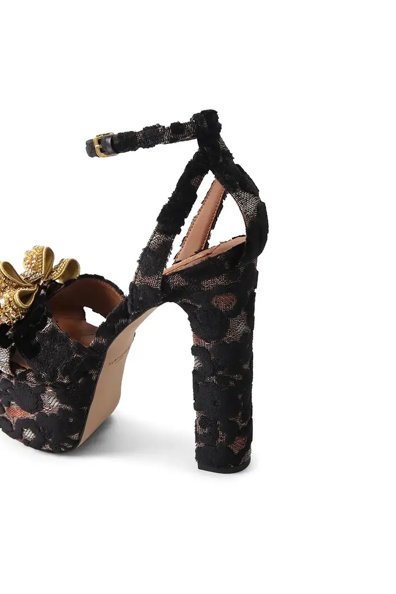 sandali Bow Platfrom Sandal Marrone miniatura 5