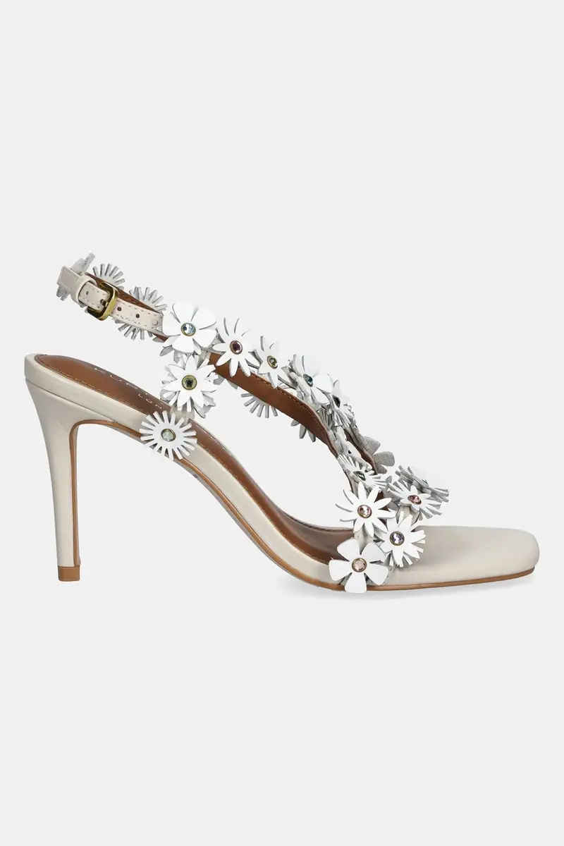 sandali in pelle Flower Sandal colore bianco 4353244109 miniatura 2