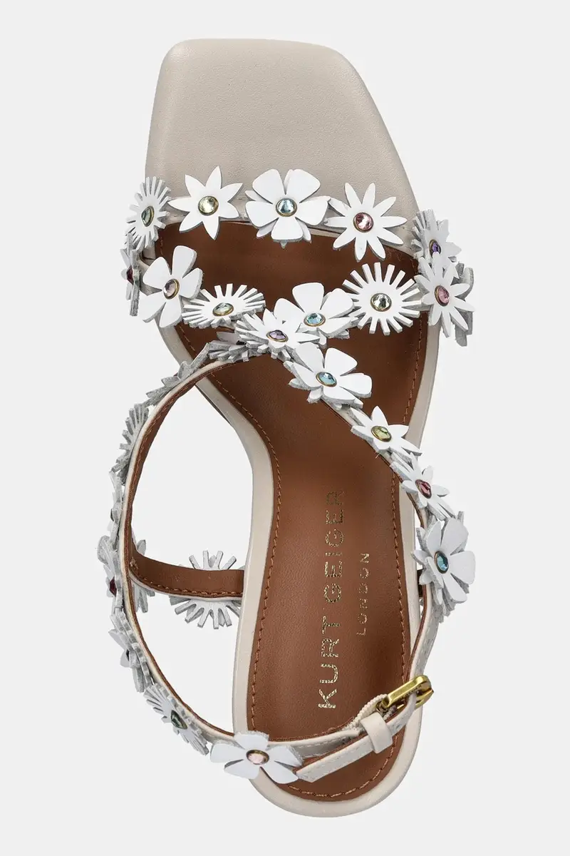 sandali in pelle Flower Sandal colore bianco 4353244109 miniatura 4