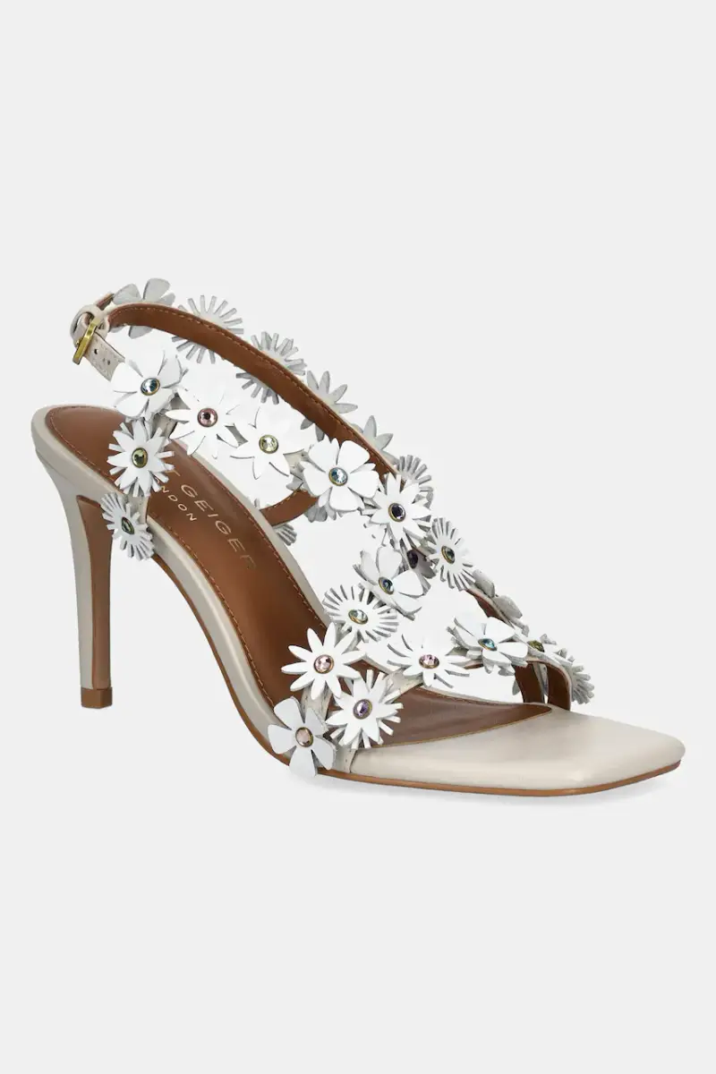 sandali in pelle Flower Sandal colore bianco 4353244109