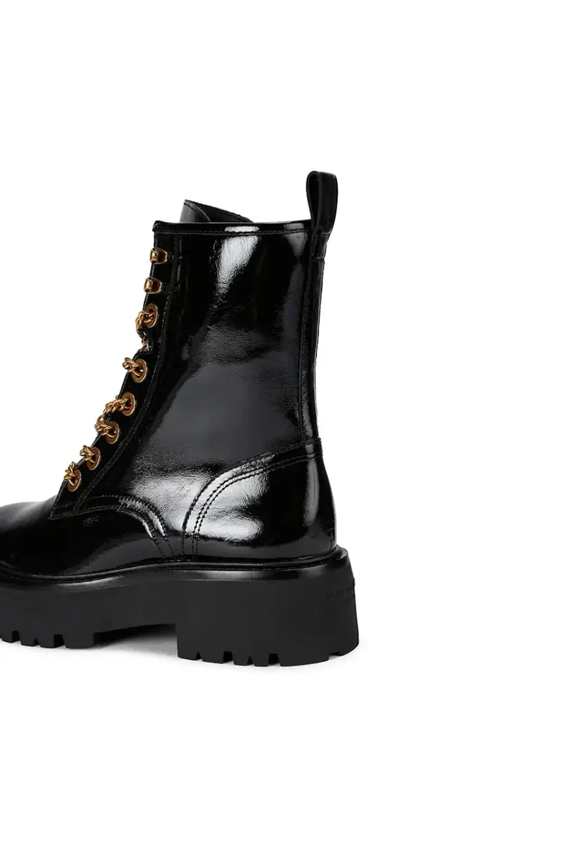 stivali da motociclista in pelle Matilda Charm Nero miniatura 3