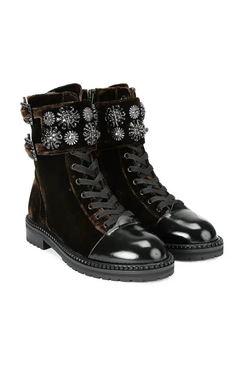 stivali da motociclista Stoop Combat Boot Marrone miniatura 5