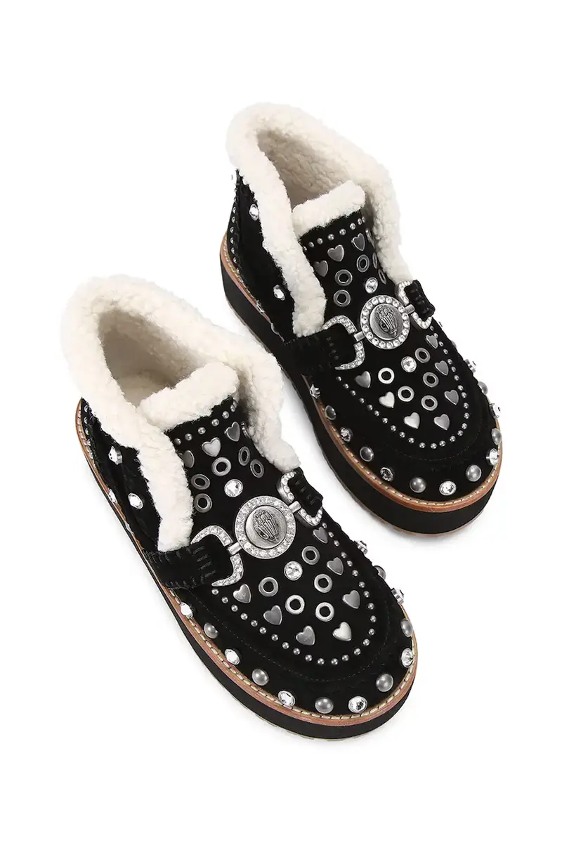 stivali da neve in camoscio Mansion Cosy Boot Nero miniatura 2