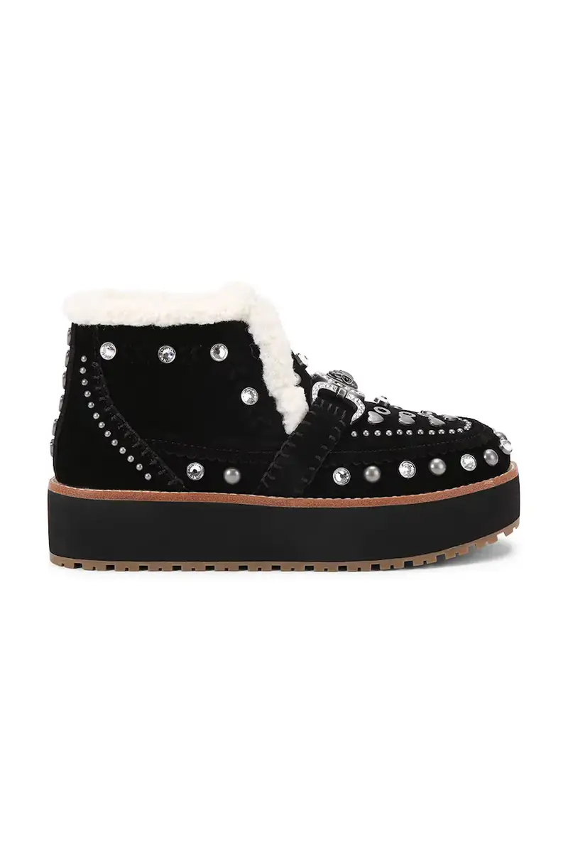 stivali da neve in camoscio Mansion Cosy Boot Nero