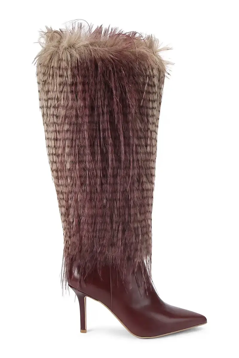 stivali in pelle Kensington Knee Boot 85 donna colore marrone 4993556019