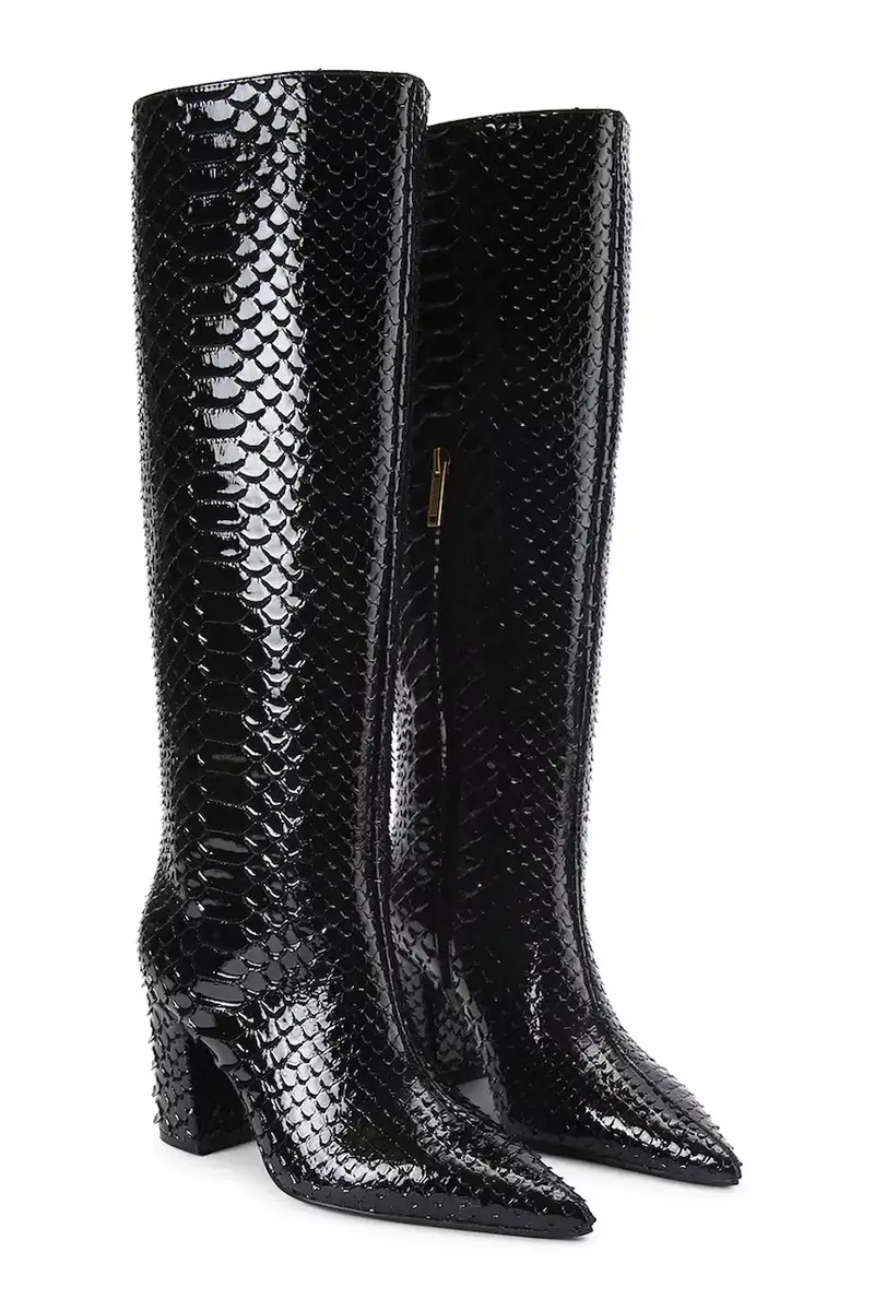 stivali in pelle Regent Point Knee Boot donna colore nero 5026500719 miniatura 2